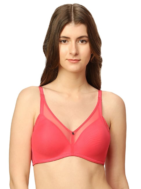 Triumph Pink Non-Wired Full Coverage T-Shirt Bra Price in India