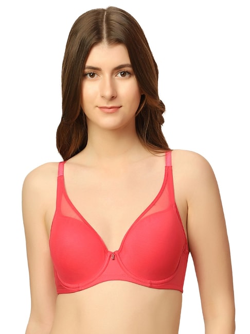 Triumph Pink Under-Wired Full Coverage T-Shirt Bra Price in India