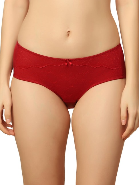 Triumph Red Hipster Panty Price in India