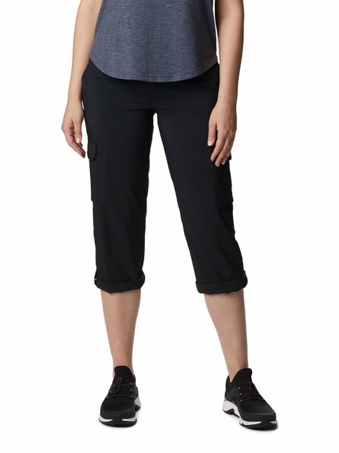 Columbia Black Polyester Regular Fit Capris-picture-45