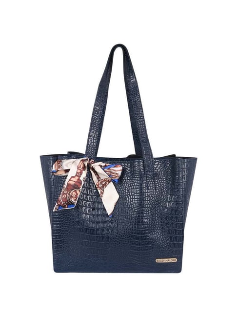 Bagsy Malone Navy Textured Medium Tote Handbag-picture-31