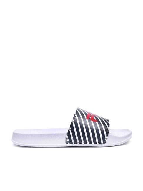 Fila white shop slides