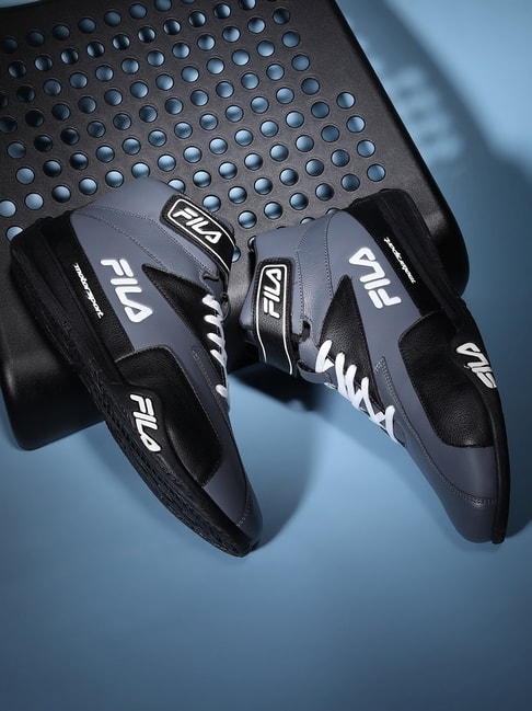 Buy Fila Men's CALIPER PLUS Motor Sport Grey Ankle High Sneakers for ...