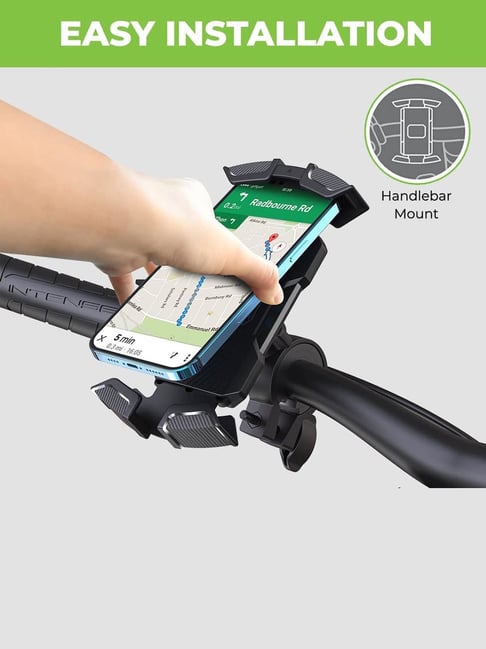 UltraProlink UM1138 Bike Mount, Handlebar Phone Mount for Bicycles  Motorcycles (Black)