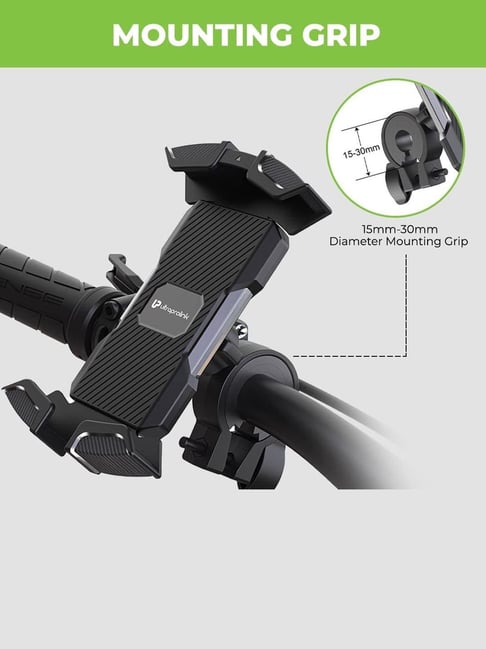 UltraProlink UM1138 Bike Mount, Handlebar Phone Mount for Bicycles  Motorcycles (Black) - Main Image