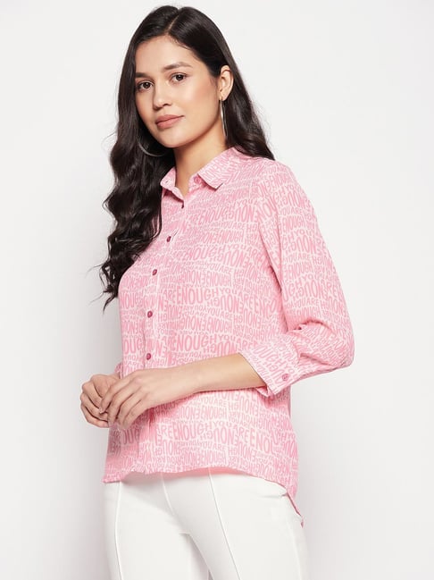 SF Jeans by Pantaloons Pink Regular Fit Shirt