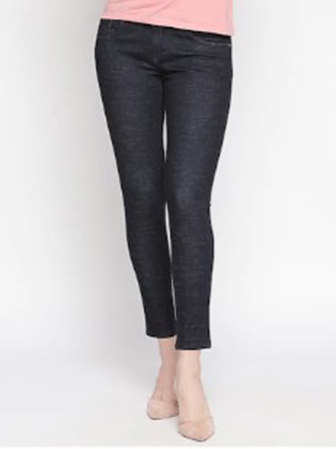 High Star Dark Blue Slim Fit Mid Rise Jeans