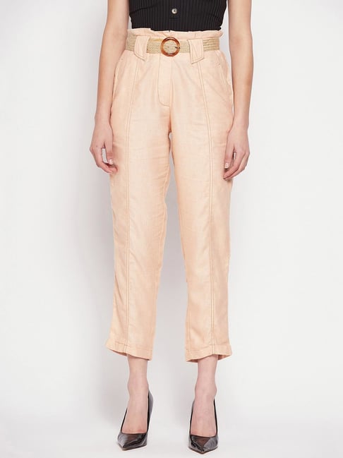 Buy Tokyo Talkies Beige Tapered Fit Trouser for Women Online at Rs525   Ketch