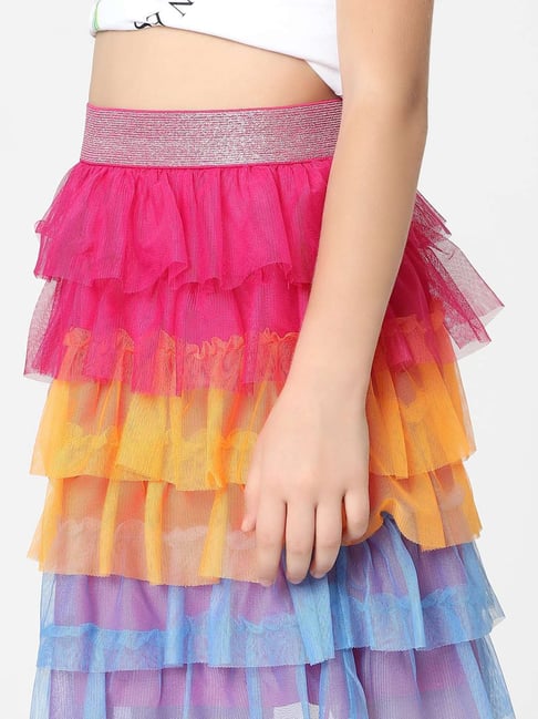 Buy KIDS ONLY Multi Color Block Skirt for Girls Clothing Online