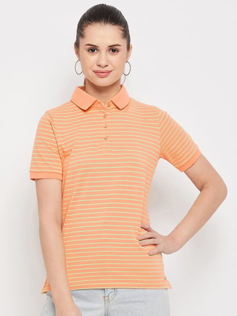 Orange polo cheap shirt womens