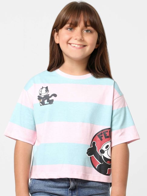 Buy KIDS ONLY Pink Cotton Printed T-Shirt for Girls Clothing