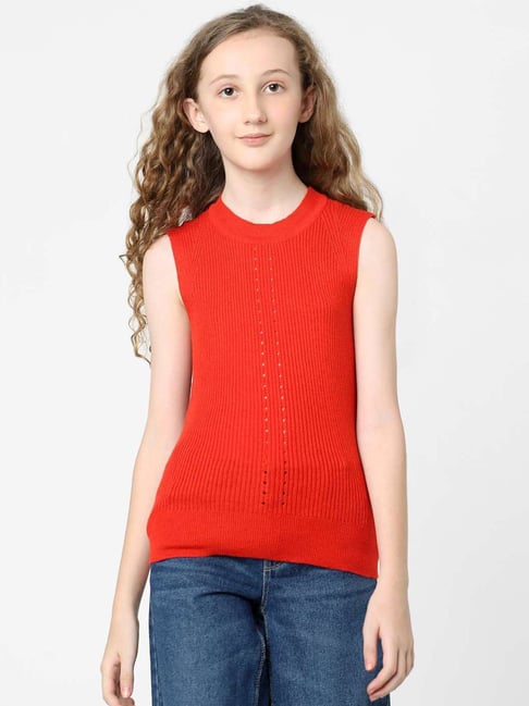 Girls red hotsell vest top