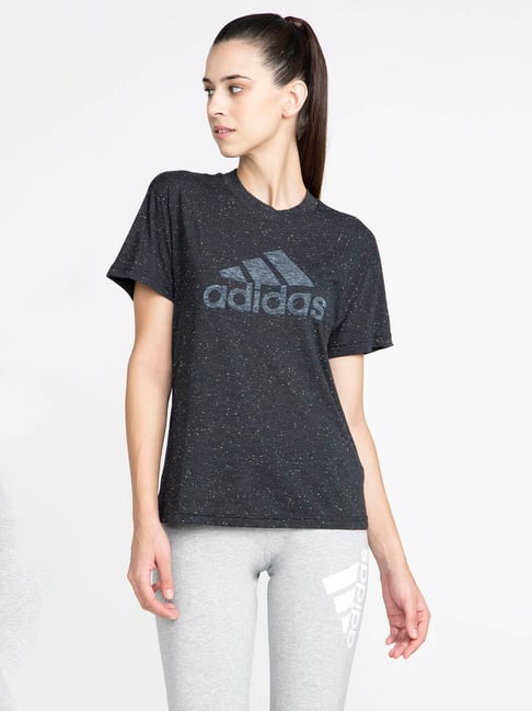 Adidas Grey Printed T-Shirt