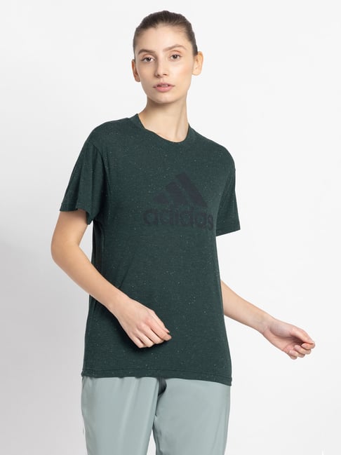 Adidas Green Printed T-Shirt