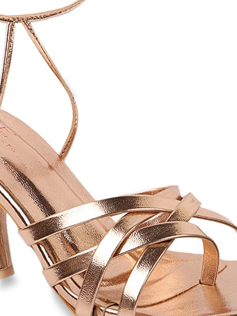 Rose gold gladiator stilettos online