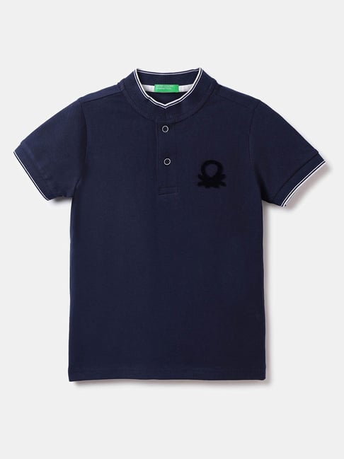 United Colors of Benetton Kids Navy Solid T-Shirt