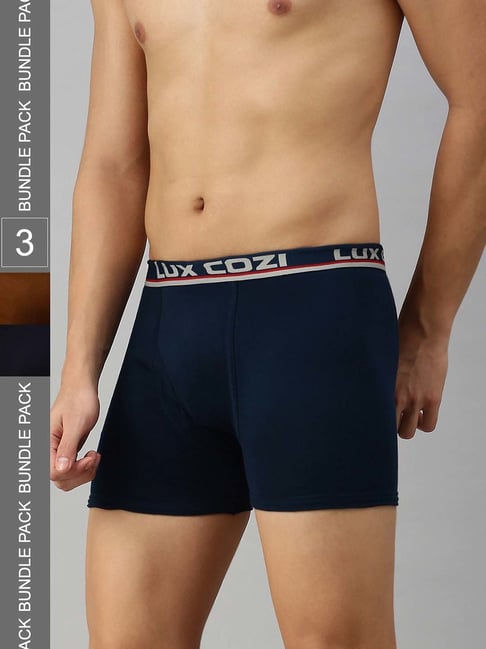 Buy Lux Cozi Men Pack Of 2 Assorted Printed Cotton Trunks