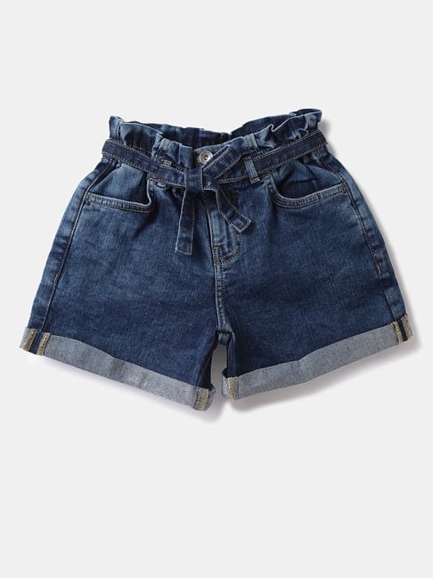 United Colors of Benetton Kids Blue Solid Shorts