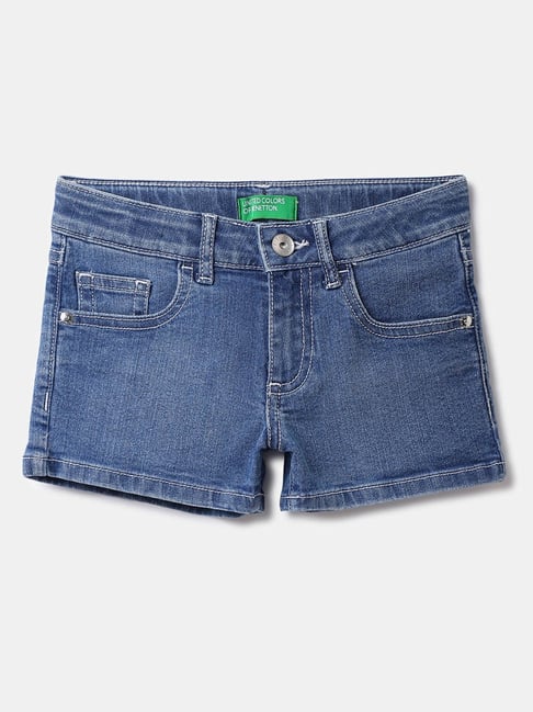 United Colors of Benetton Kids Blue Solid Shorts