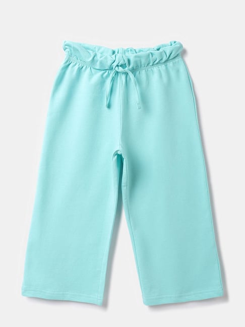 United Colors of Benetton Kids Aqua Blue Solid Trousers