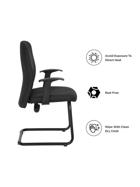 Buy Nilkamal Gary Black Polyester Visitor Chair at Best Price