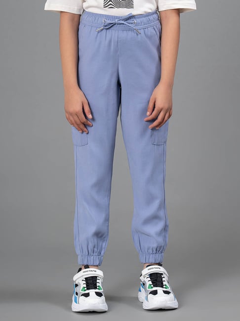 Mode by Red Tape Kids Blue Solid Cargo Joggers