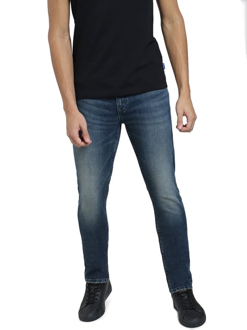 Jack & Jones Blue Skinny Fit Low Rise Jeans