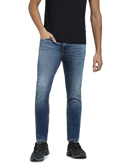 Jack & Jones Blue Skinny Fit Low Rise Jeans