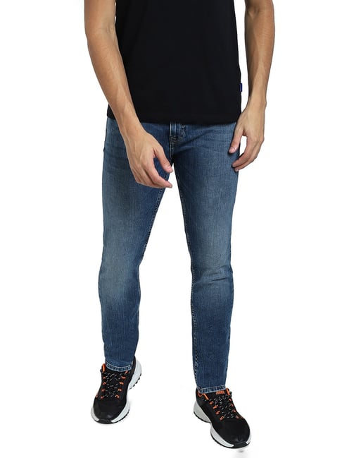 Jack & Jones Blue Skinny Fit Low Rise Jeans