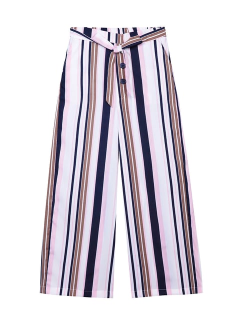 Budding Bees Kids Multicolor Striped Pants