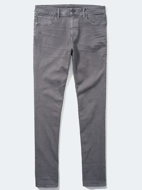 Buy American Eagle Outfitters Grey Cotton Slim Fit Jeans for Mens