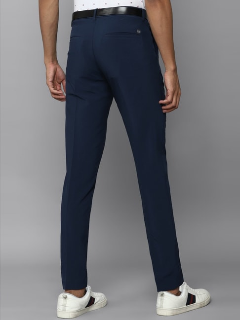 Buy Dark Blue Skinny Fit Stretch Chinos Trousers from Next India