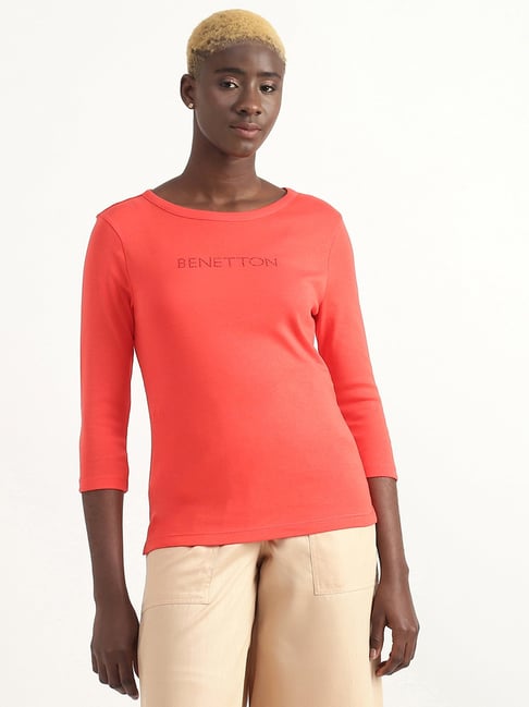 United Colors of Benetton Red Cotton Top