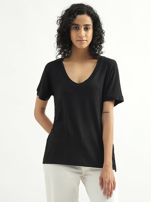 United Colors of Benetton Black Regular Fit Top