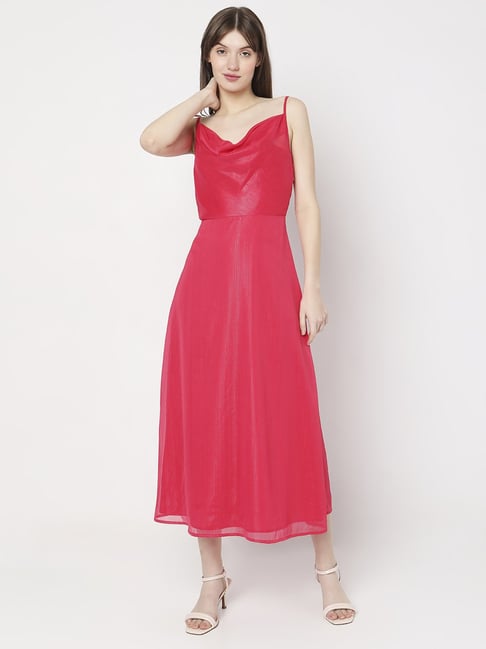 Vero Moda Pink A-Line Dress Price in India