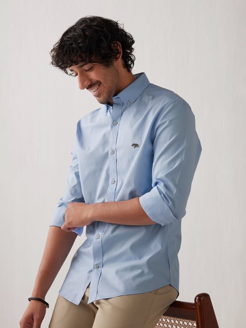 ANDAMEN Blue Regular Fit Shirt-picture-23