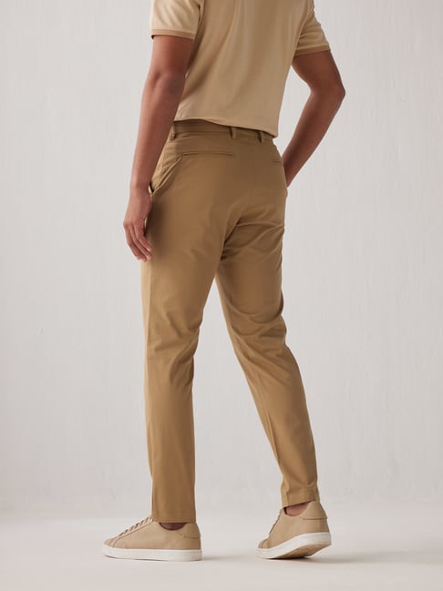 ANDAMEN Khaki Regular Fit Chinos