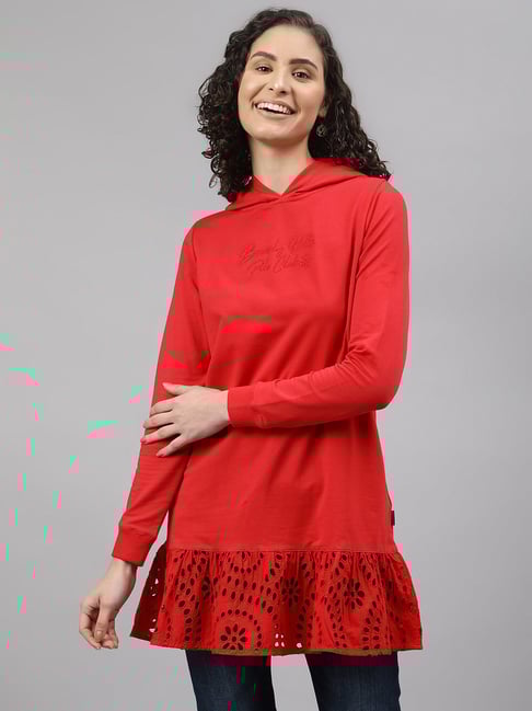 Beverly Hills Polo Club Red Plain Hoodie-picture-16