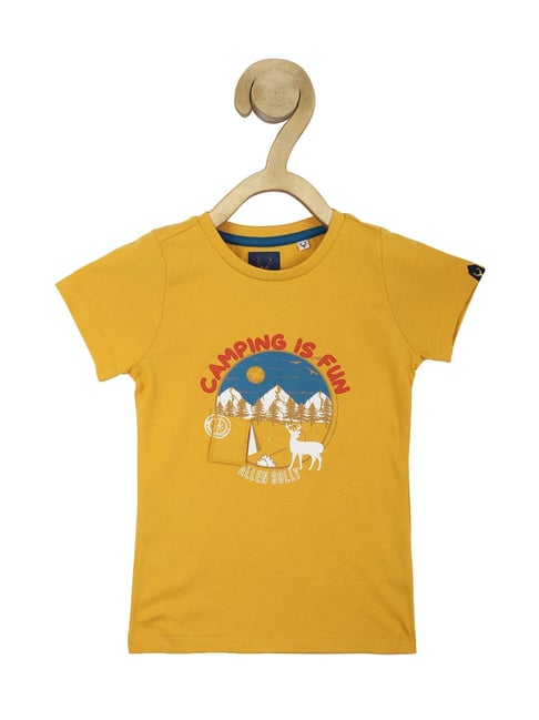 Allen Solly Junior Yellow Printed T-Shirt