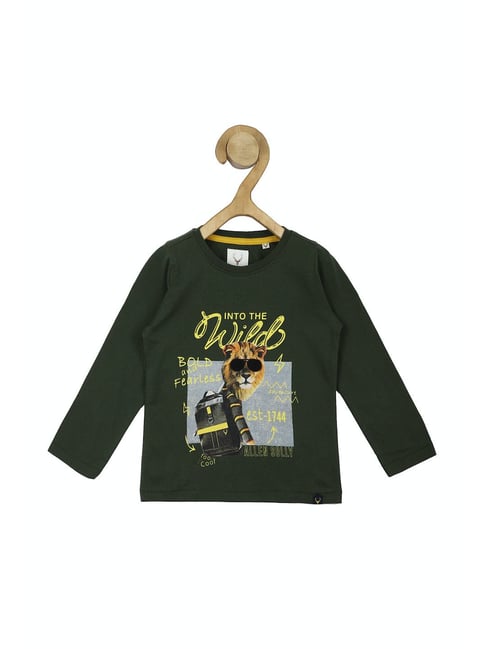 Allen Solly Junior Olive Printed T-Shirt