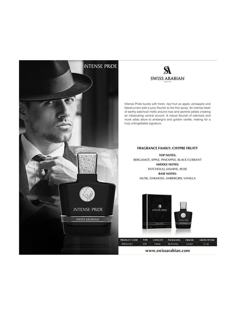 Buy Swiss Arabian Intense Pride 1070 for Men 100 ml for Online