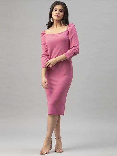 SELVIA Pink Shift Dress Price in India