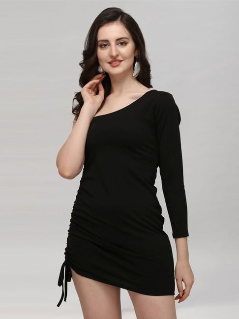 SELVIA Black Shift Dress Price in India