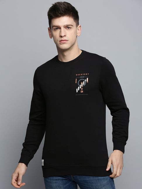 showoffff Showoff Black Cotton Regular Fit Printed Sweatshirt-picture-41