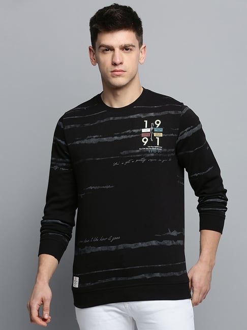 showoffff Showoff Black Cotton Regular Fit Printed Sweatshirt-picture-29