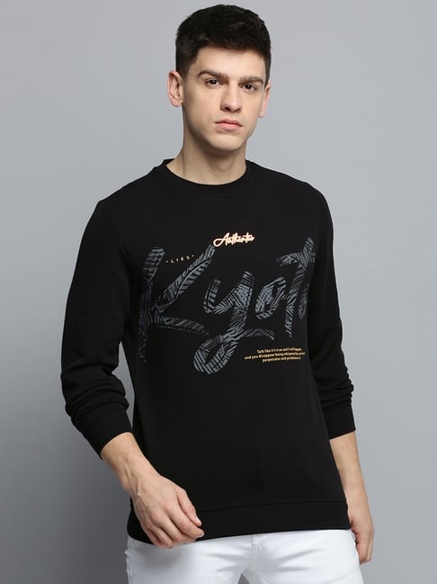 showoffff Showoff Black Cotton Regular Fit Printed Sweatshirt-picture-43