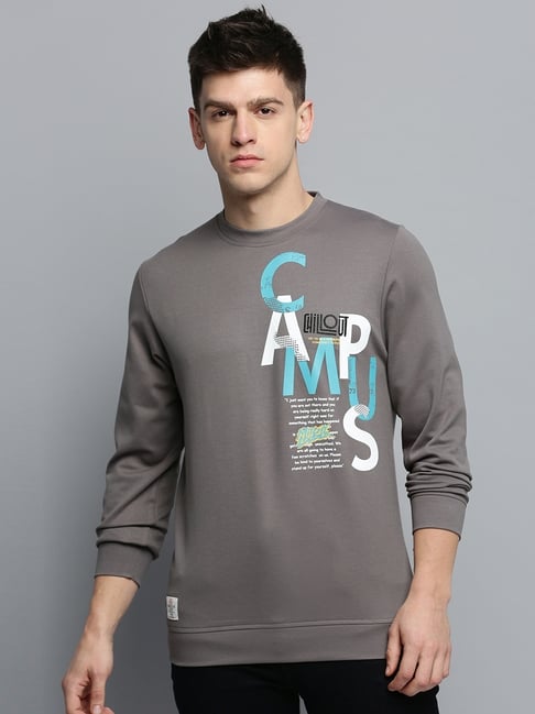 showoffff Showoff Grey Regular Fit Printed Sweatshirt-picture-34