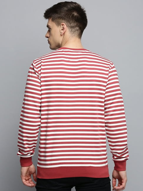 Red striped clearance sweatshirt