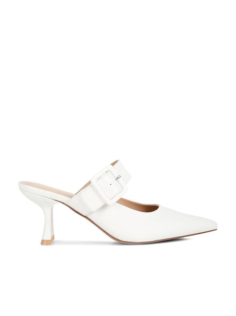 London Rag Women's White Mule Shoes-picture-39