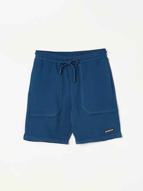 Fame Forever by Lifestyle Kids Blue Self Design Shorts